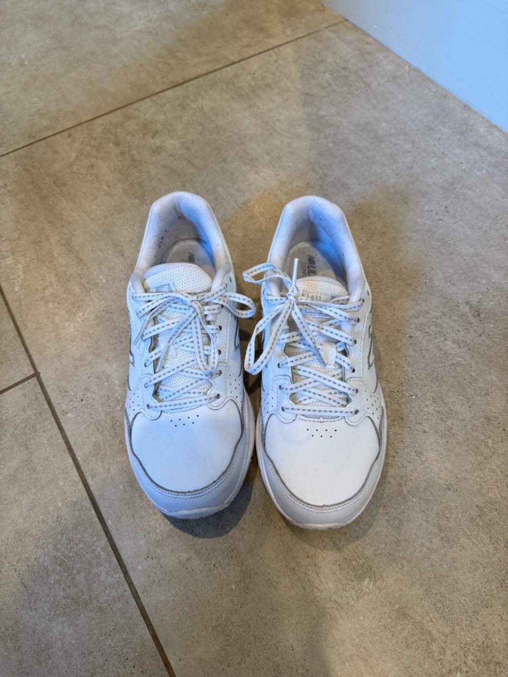 Women White New Balance Athletic Sneakers - Comfortable Everyday Shoes